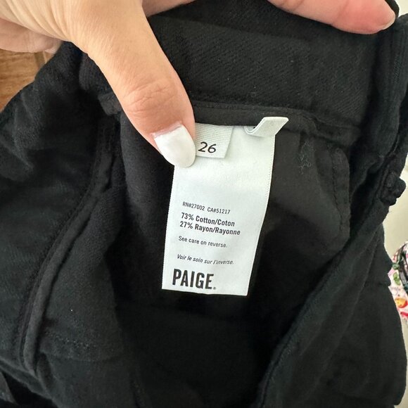 Paige High Rise Wide Leg Trouser Pants 26 Minimalist Contemporary Office Basic - Picture 9 of 9